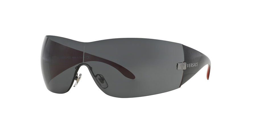 Versace VE2054 100187 Woman Sunglasses Injected Grey Grey Squared Normal