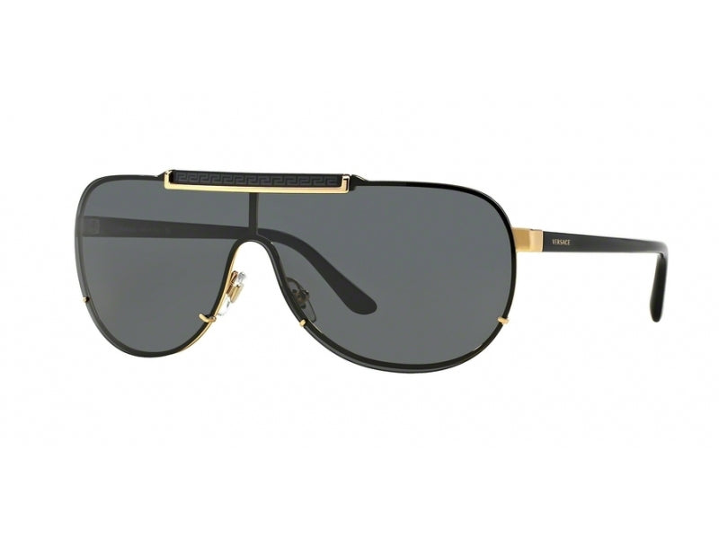 Versace VE2140 100287 Man Sunglasses Metal Gold Grey Pilot Normal