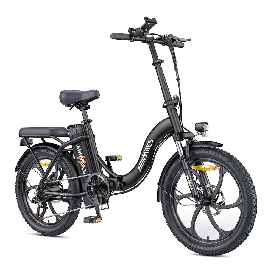 HillMiles MilePort 1 20-Inch Foldable Electric Commuter Bike, 36V 13Ah 468Wh Battery