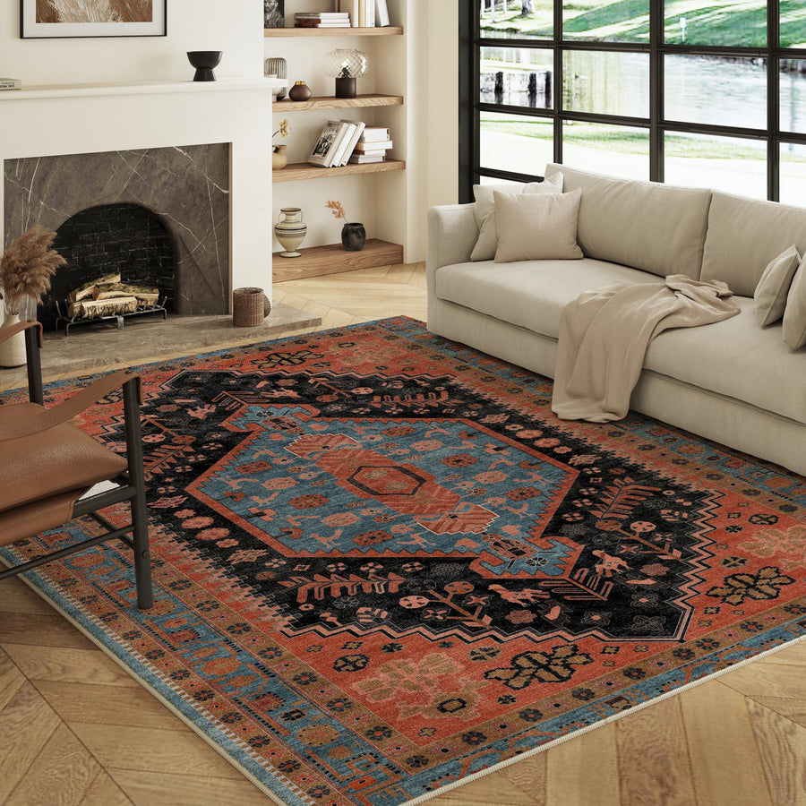 Lunora - Traditional Washable Large Living Room Rug - 160x230cm