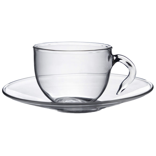 60ml Minimus Glass Espresso Cup &amp; Saucer Set