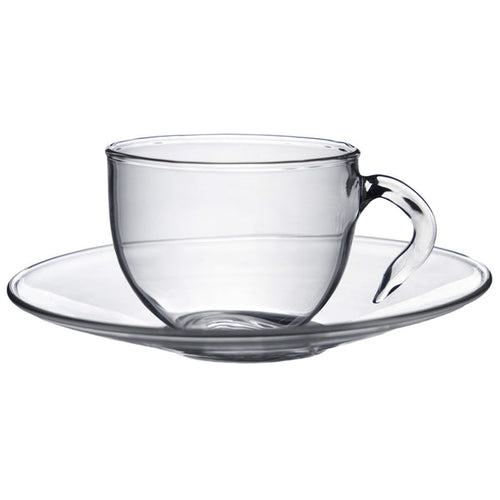 60ml Minimus Glass Espresso Cup &amp; Saucer Set