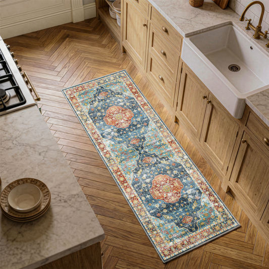 Avenza - Traditional Washable Small Runner Rug - 60x180cm