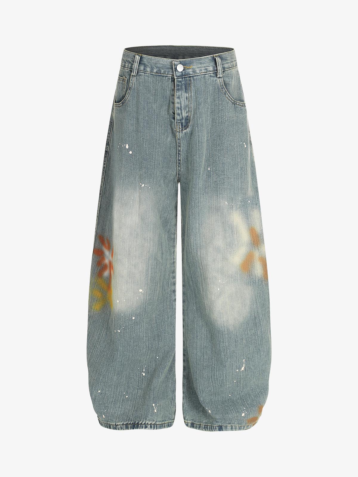 Washed Slub Machete Dye Jeans - Blue / S