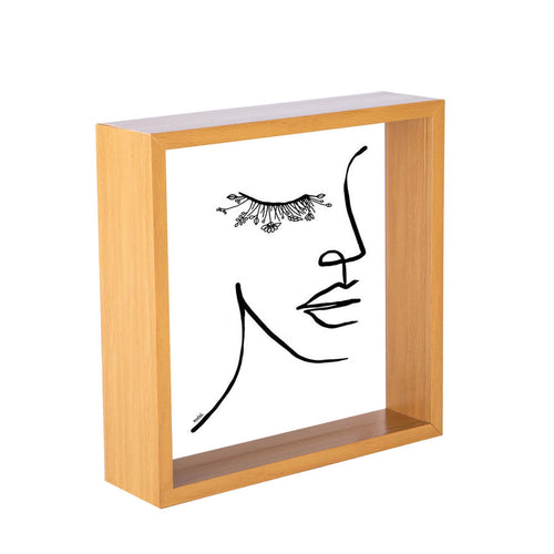 8" x 8" 3D Deep Box Photo Frame - Light Wood