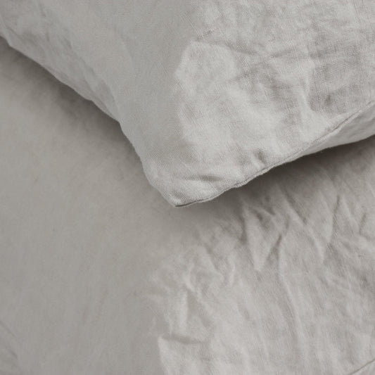 Dip & Doze 100% Linen Pillowcases Dove Grey / Standard