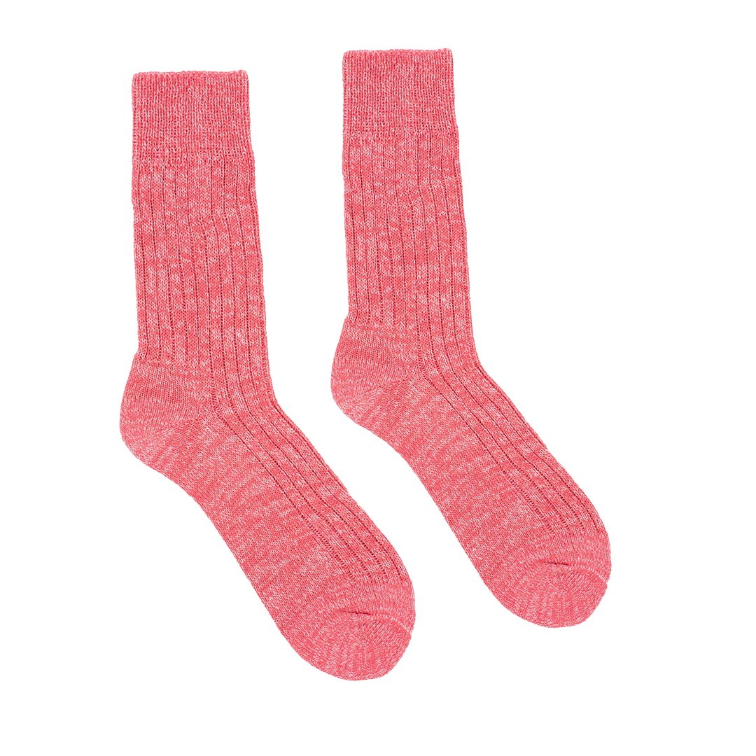 Socko 100% Recycled Socks, Coral Pink Medium UK 7-9 / Pink