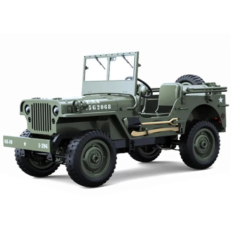 JJRC RC Car C8815 RTR Willys Military Jeep RC Truck 4WD Off-Road Climbing Vehicles - Standard Version