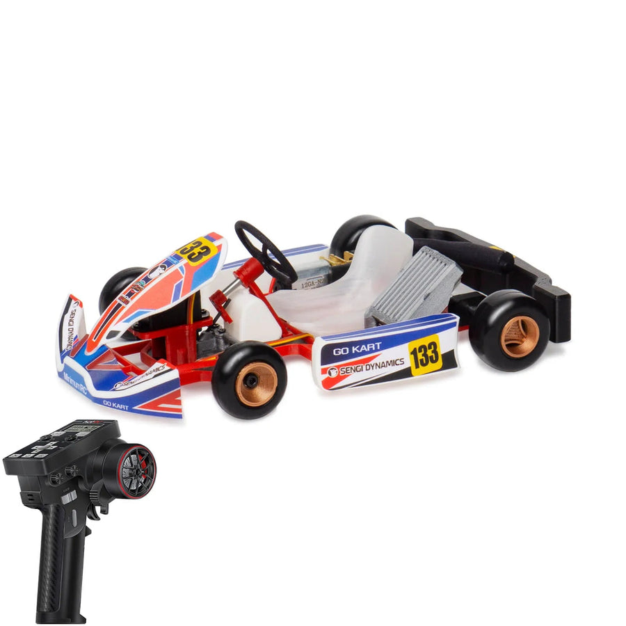 MinimumRC Sengi Kart-80 Micro Scale RC Car Go Kart KIT Unassembled DIY Toys - One Battery