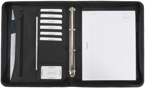 Alassio Ringbuchmappe , Office Set, , schwarz, inkl. Büroset