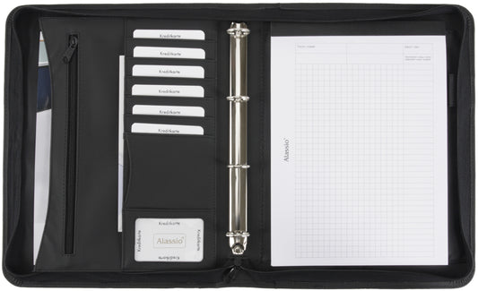 Alassio Ringbuchmappe , Office Set, , schwarz, inkl. Büroset