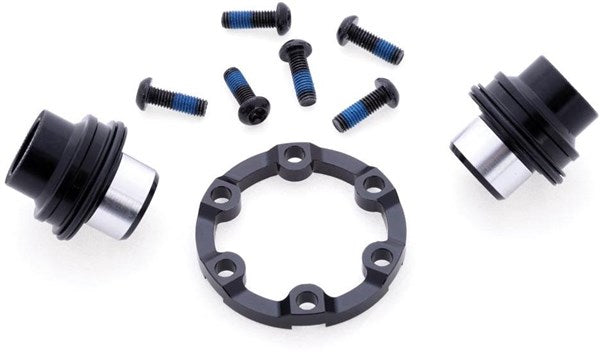 Halo Spin Doctor 6D Boost Kit, Front - 15mm Boost adaptor kit, inc. Disc spacer and XL rotor bolts