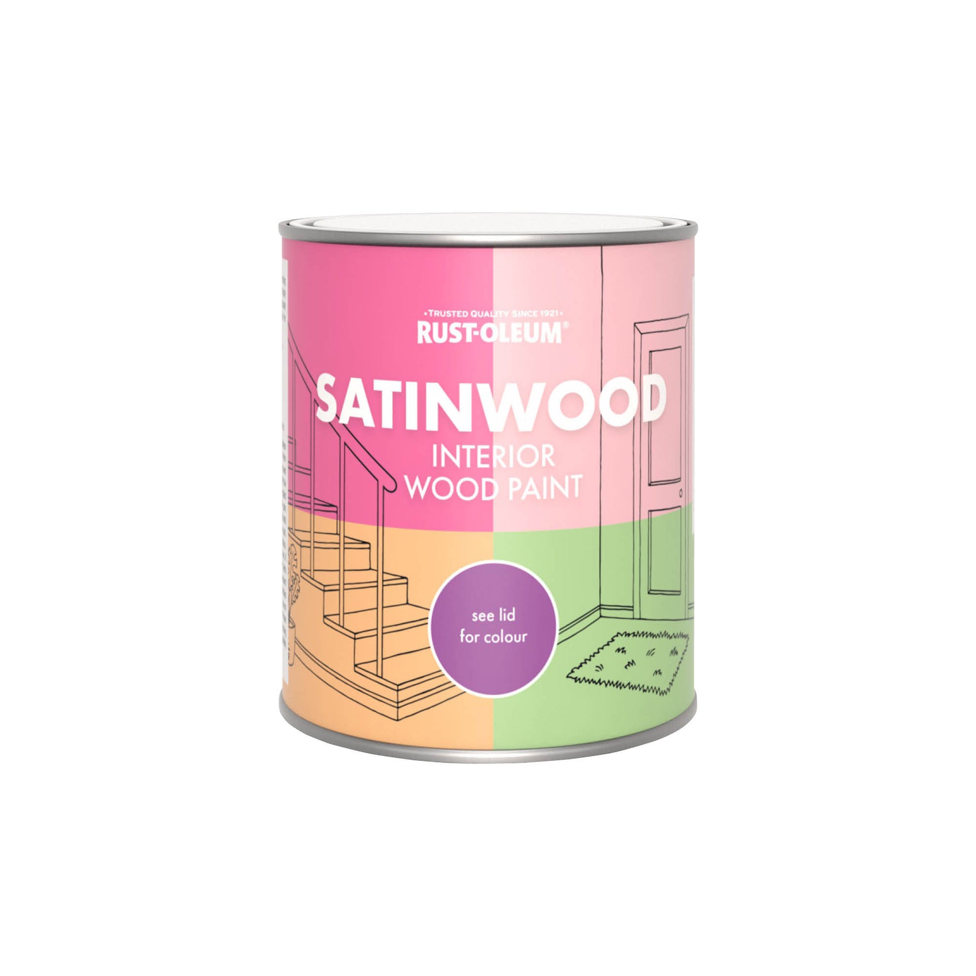 Rust-Oleum Yellow Satinwood Interior Wood Paint - Lemon Sorbet 750ml