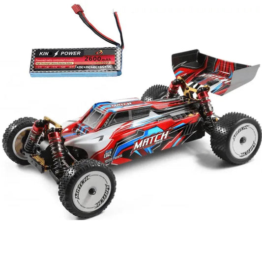 WLToys 104001 1:10 scale 4WD Drive Off-road Radio Control Ride On Toy Kids Electric - With 2 Batteries +Top Brace Carbon Fiber / By standard shipping