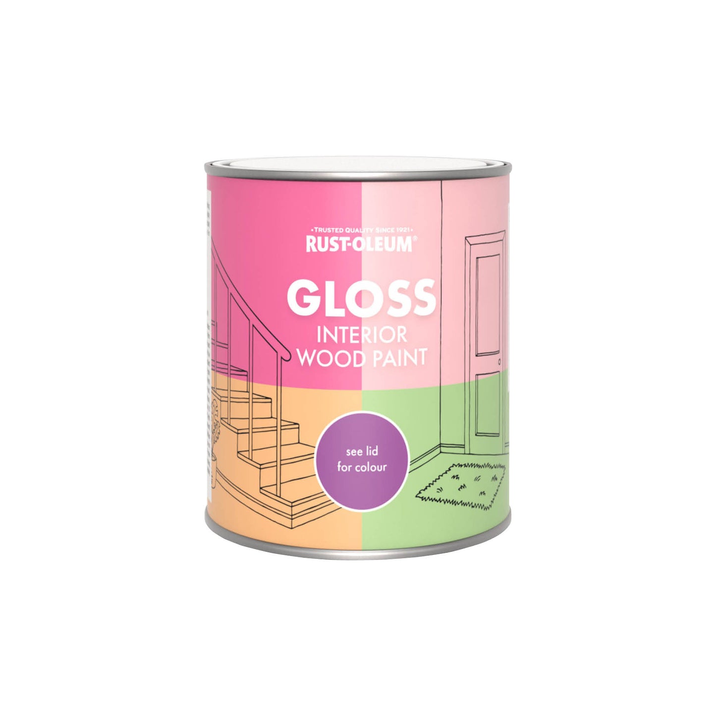 Rust-Oleum Green Gloss Interior Wood Paint - The Pinewoods 750ml