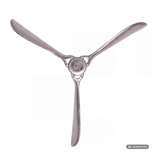 FineBuy Deko Propeller 85x85 cm Metall Flugzeug Wandpropeller, Wohndeko Große Aluminium-Figur, Wanddekoration Dekoration für Zuhause, XXL Wandschmuck,