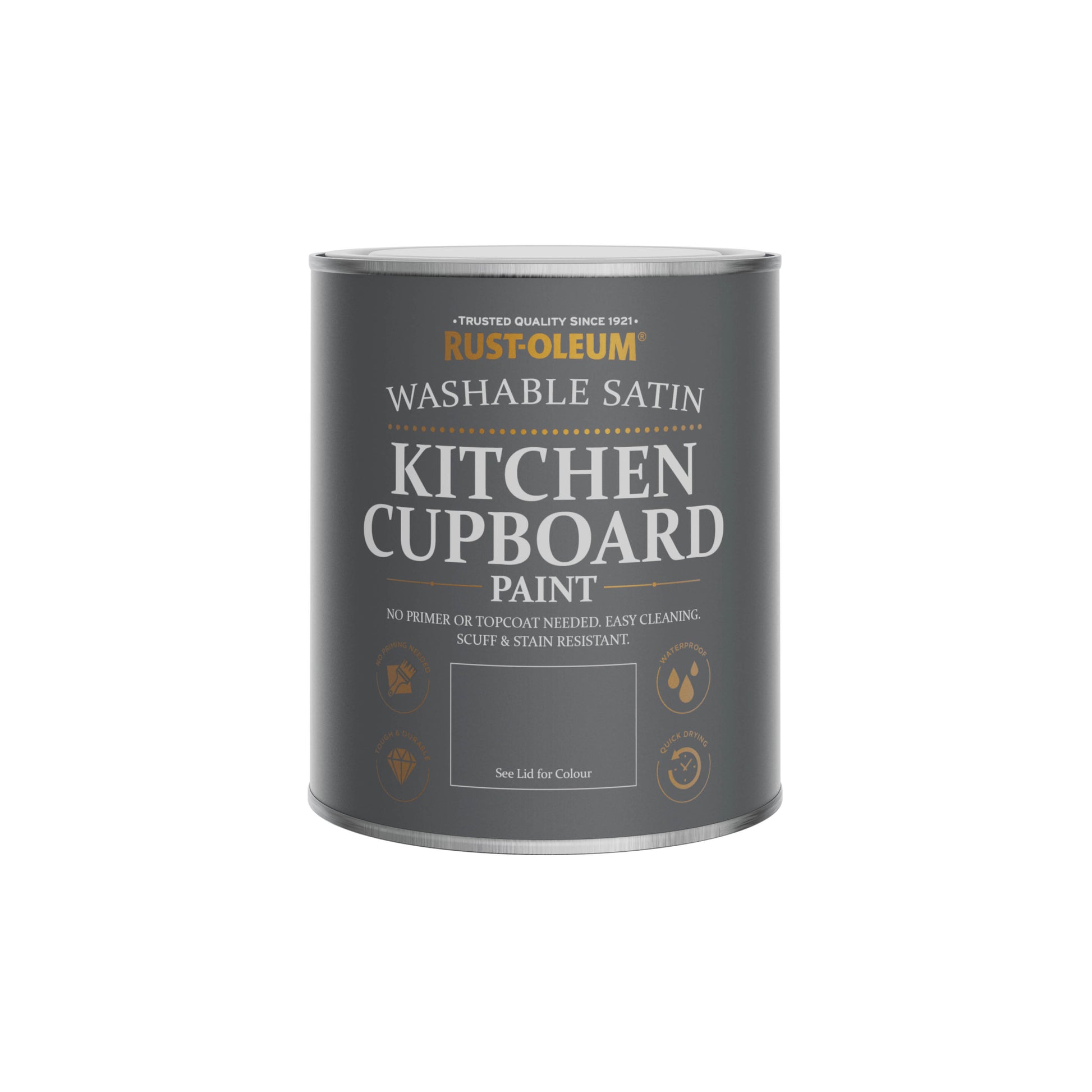 Rust-Oleum Brown Satin Finish Kitchen Cupboard Paint - Fallow 750ml