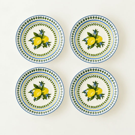 Lemoncello Porcelain Salad Plates (Set of 4)