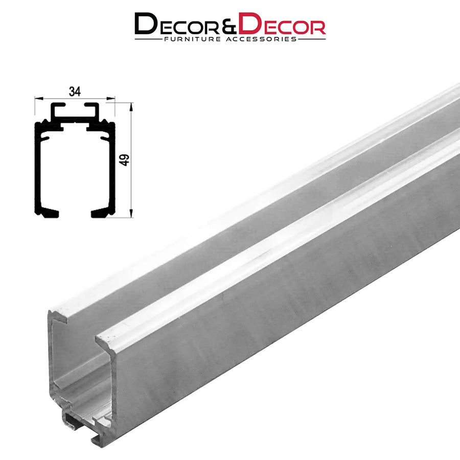 120Kg Per Door Capacity Aluminium Track Only - 1200mm Track Only