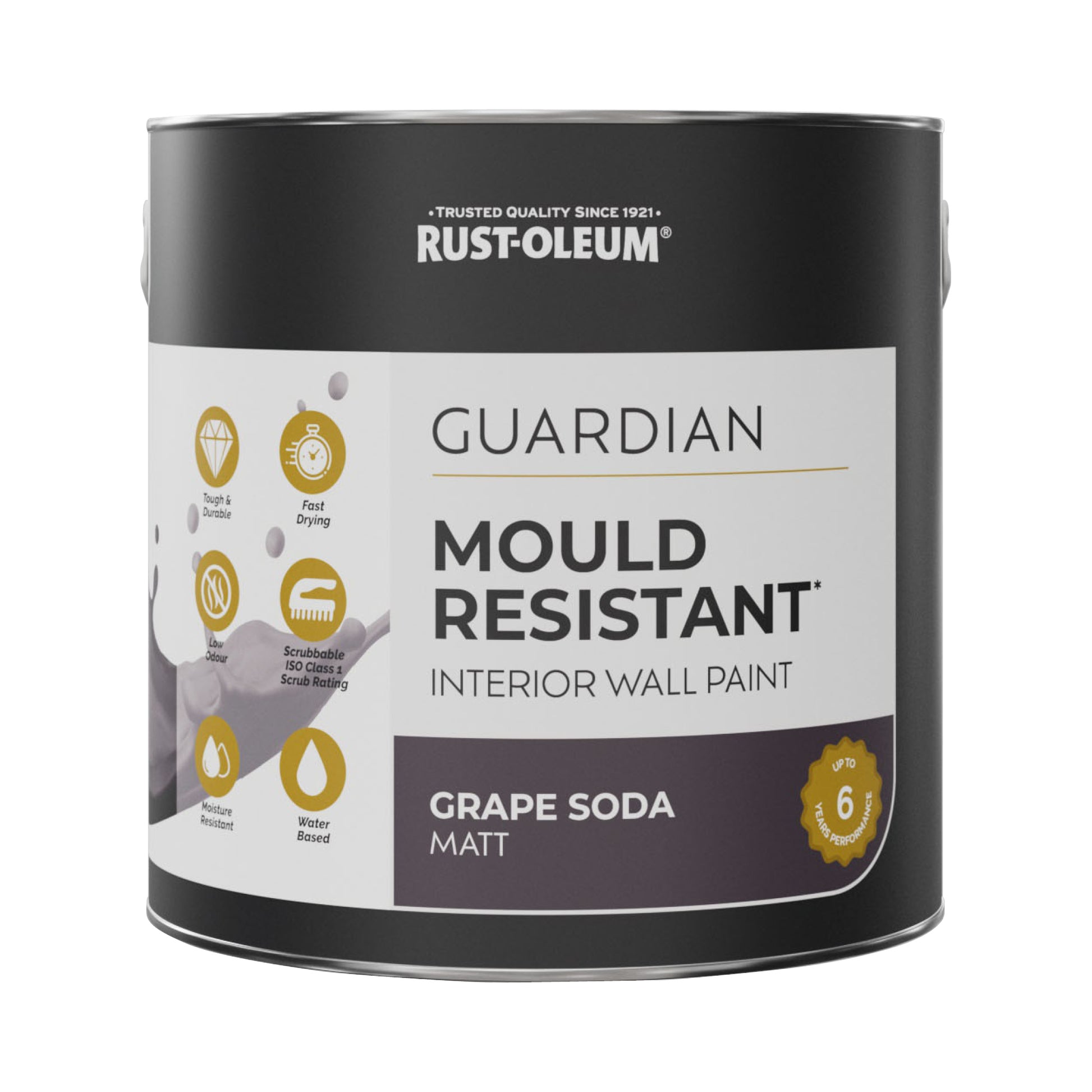 Guardian Mould Resistant Purple Interior Wall Paint - Grape Soda 2.5L