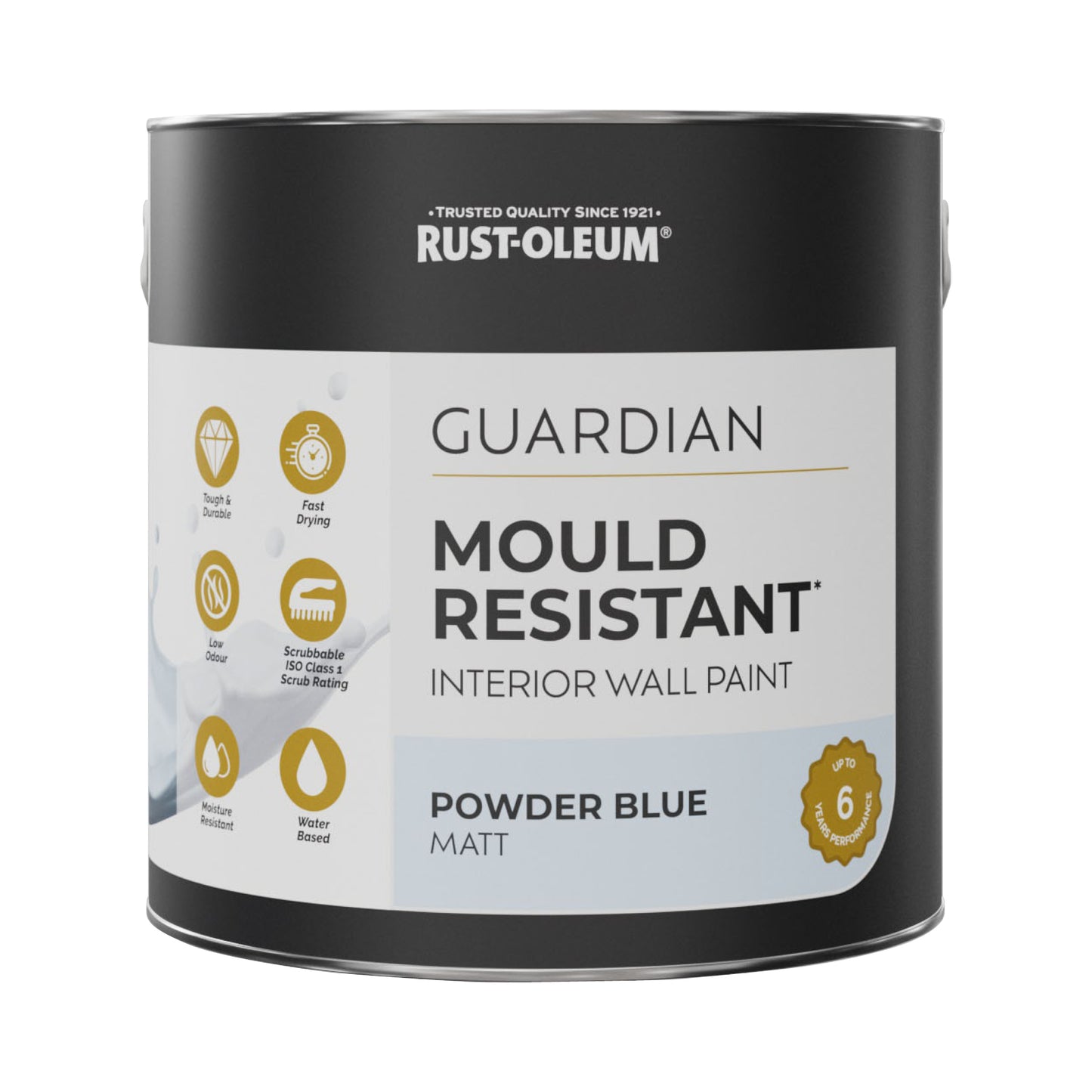 Guardian Mould Resistant Blue Interior Wall Paint - Powder Blue 2.5L