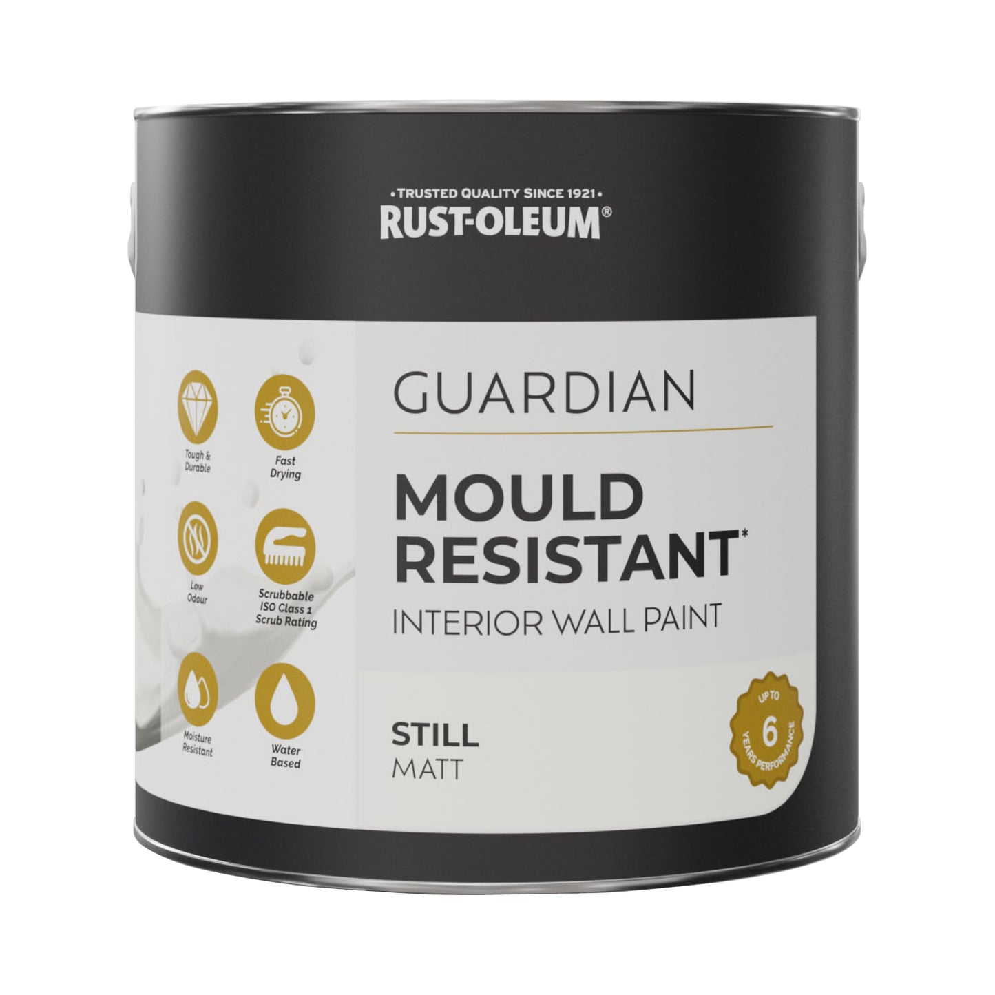 Guardian Mould Resistant White Interior Wall Paint - Still 2.5L