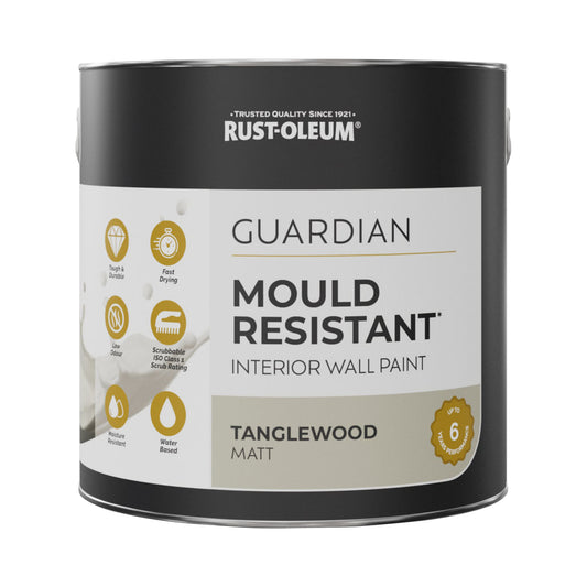 Guardian Mould Resistant Grey Interior Wall Paint - Tanglewood 2.5L