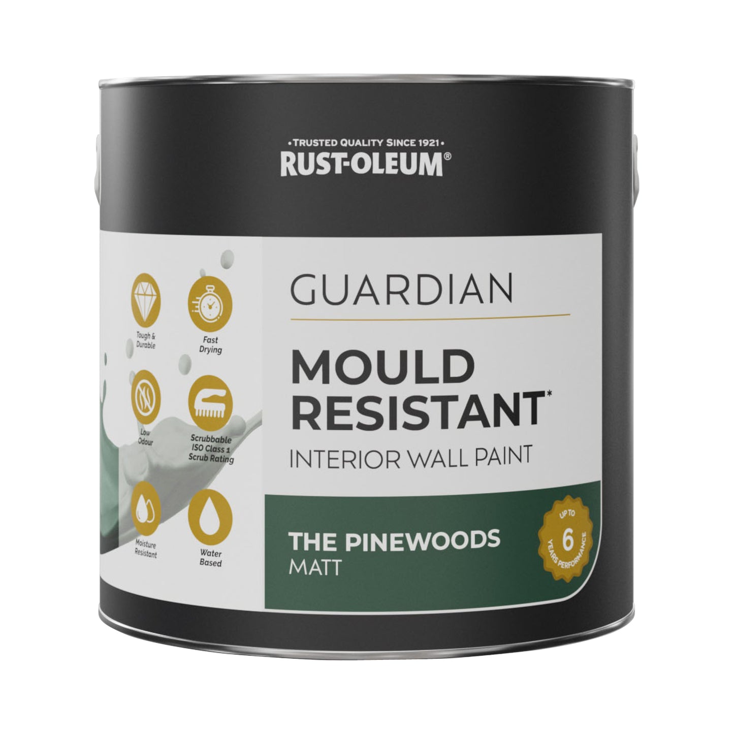 Guardian Mould Resistant Green Interior Wall Paint - The Pinewoods 2.5L