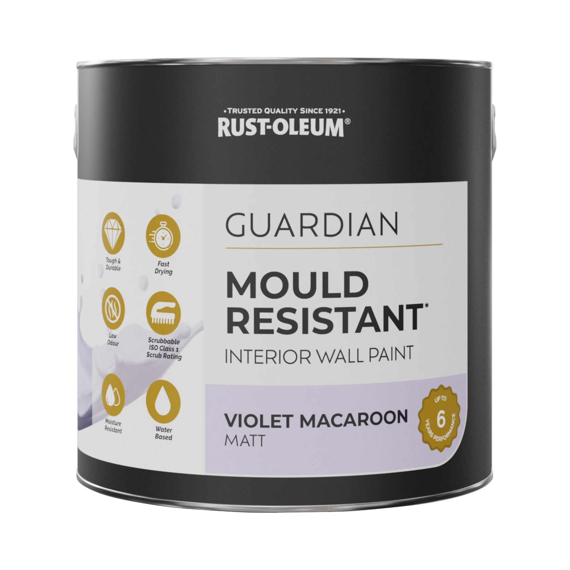 Guardian Mould Resistant Purple Interior Wall Paint - Violet Macaroon 2.5L