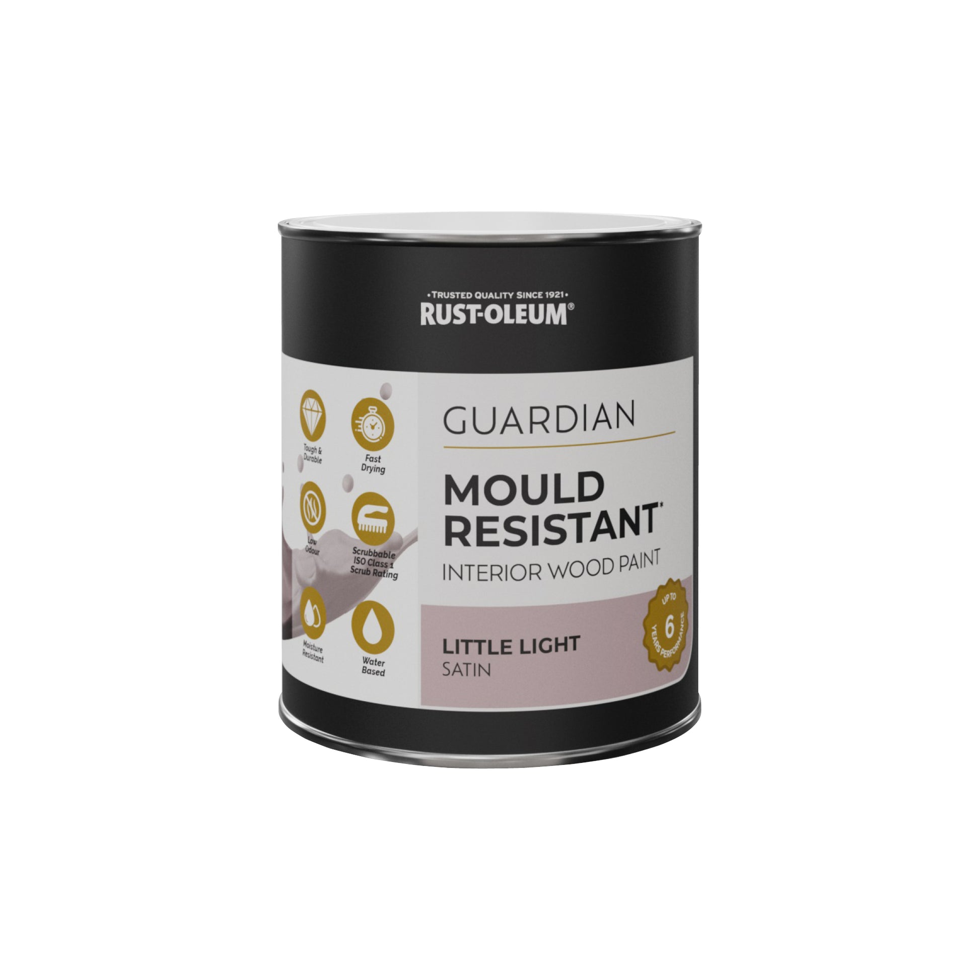Guardian Mould Resistant Pink Satinwood Interior Wood Paint - Little Light 750ml