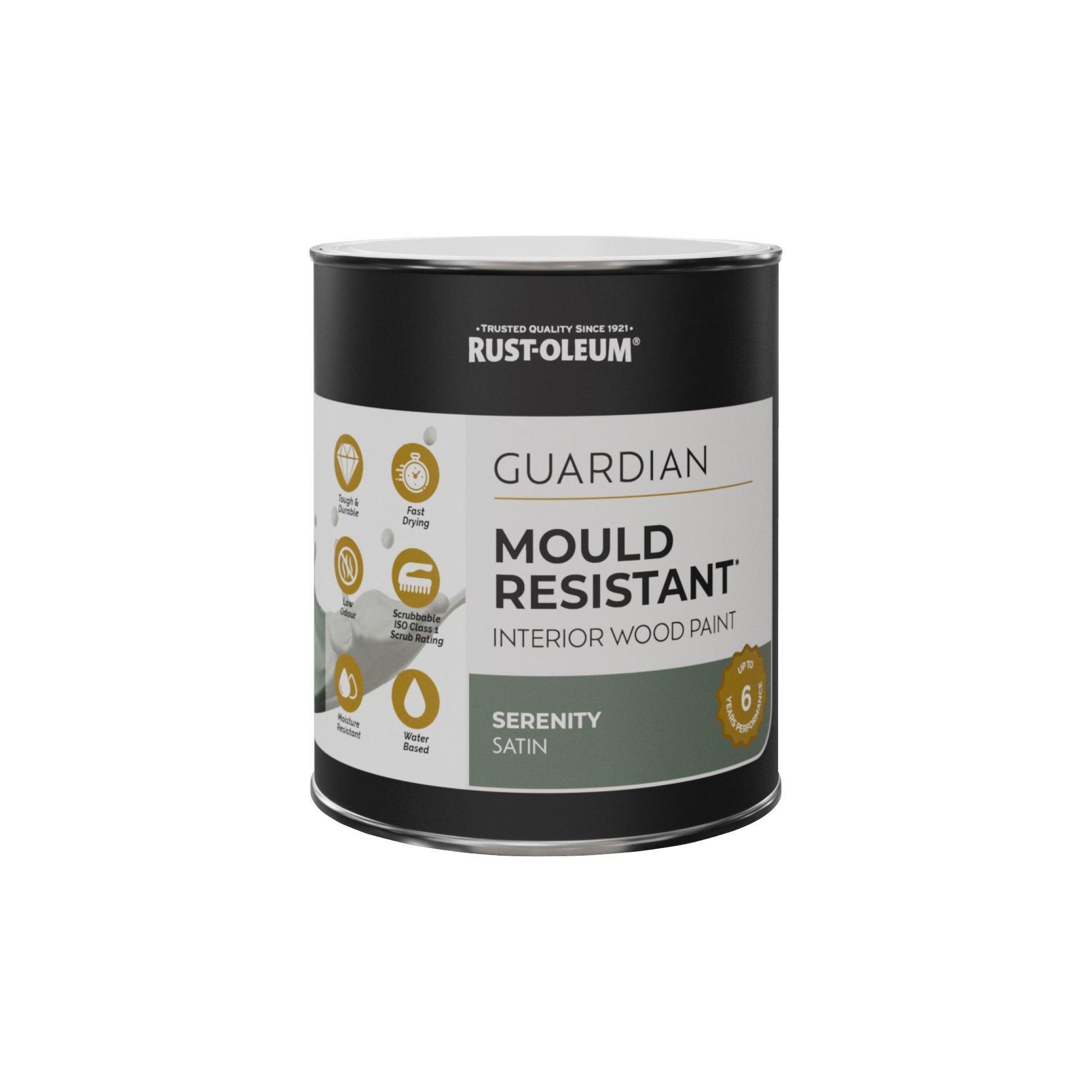 Guardian Mould Resistant Green Satinwood Interior Wood Paint - Serenity 750ml