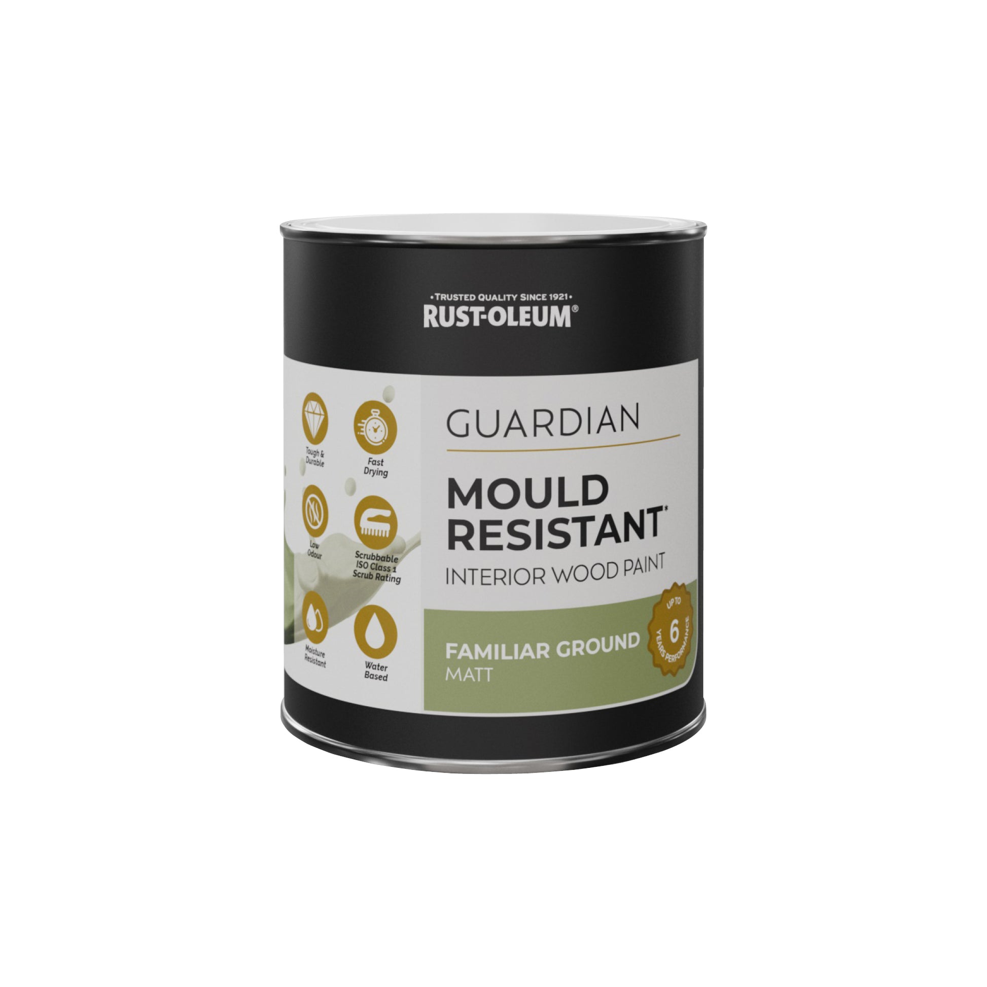 Guardian Mould Resistant Green Matt Interior Wood Paint - Familiar Ground 750ml