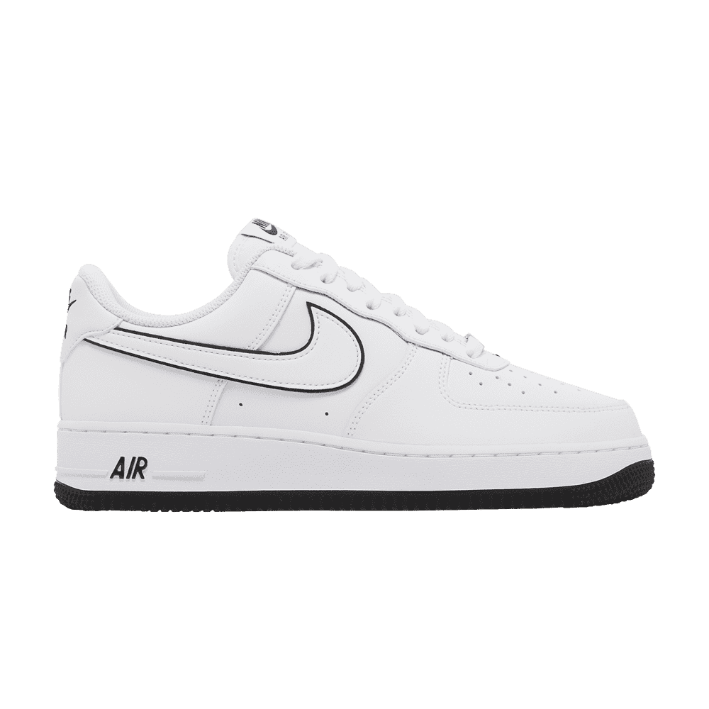 Nike Air Force 1 '07 Low White Black Outline Swoosh - 38.5 / Standard