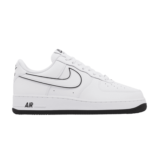 Nike Air Force 1 '07 Low White Black Outline Swoosh - 38.5 / Standard