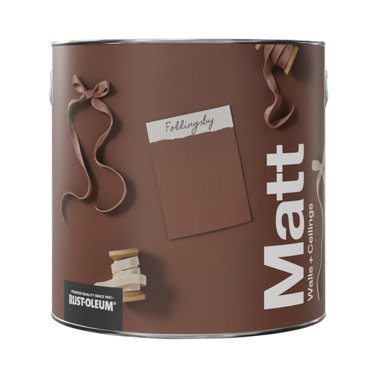 Rust-Oleum Red Matt Washable Wall Paint - Follingsby 2.5L