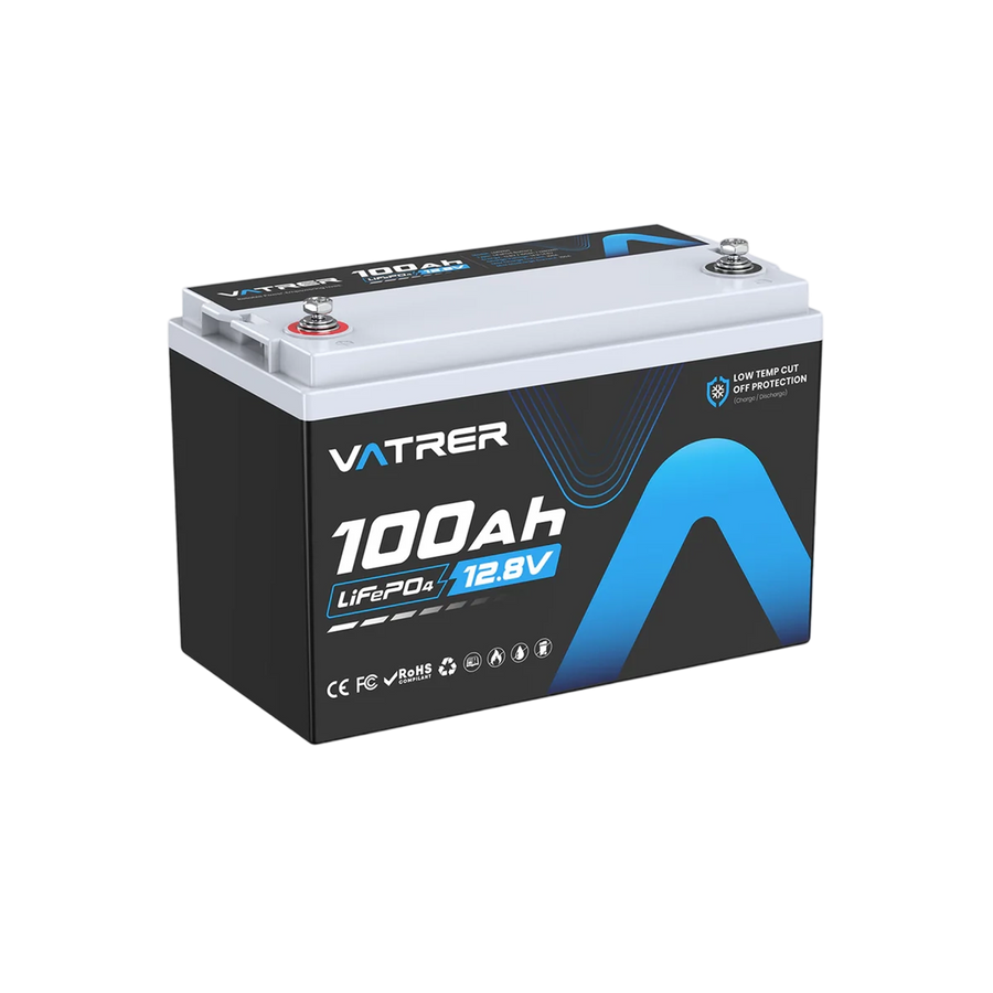 Vatrer 12V 100Ah Low Temp Deep Cycle Group 31 Lithium Battery - 1 PACK