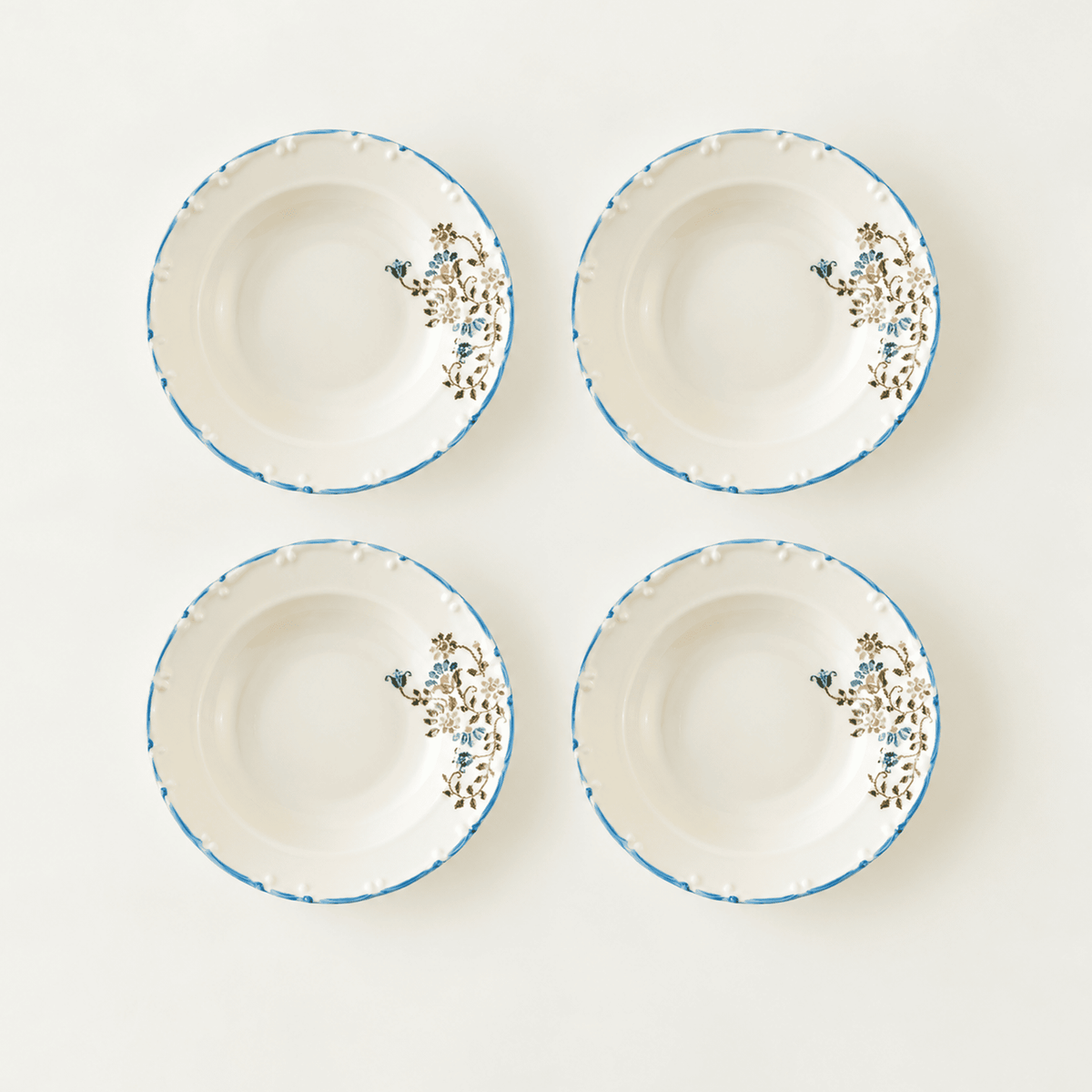 Vintage Porcelain Salad Plates (Set of 4)