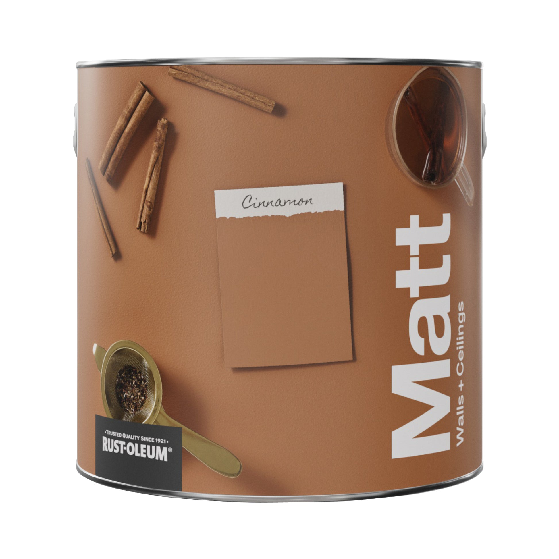 Rust-Oleum Washable Orange Matt Wall Paint - Cinnamon 2.5L