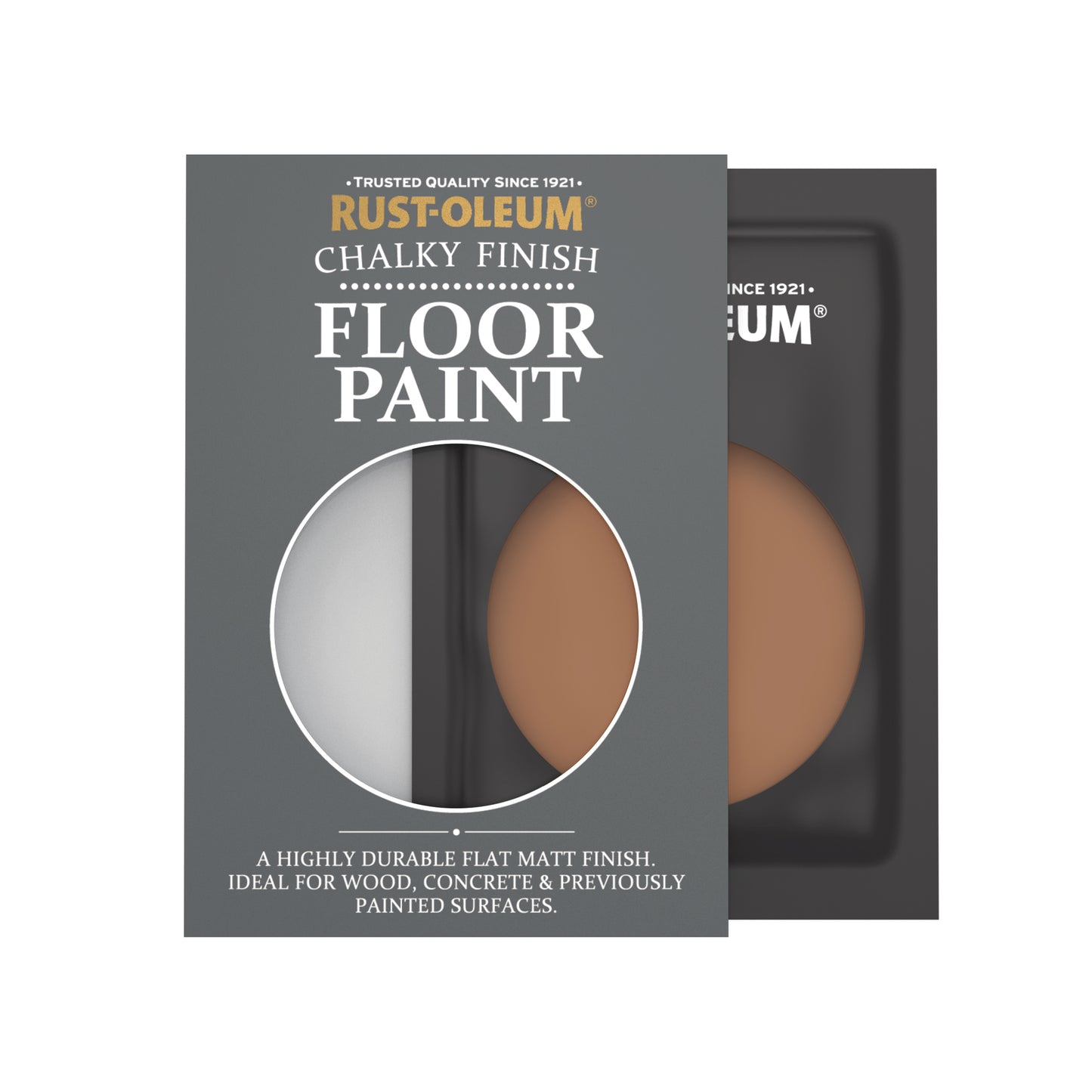 Rust-Oleum Orange Chalky Floor Wood & Concrete Paint - Terracotta 10ml
