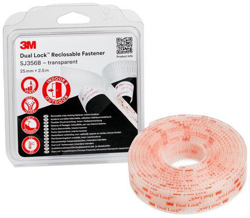 3M Dual Lock Druckverschluss SJ3870, 25 mm x 2,5 m, schwarz