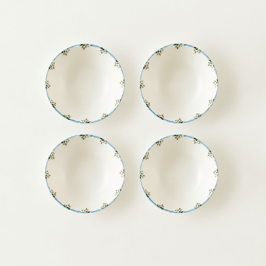 Vintage Porcelain Soup Bowls (Set of 4)