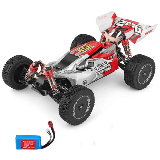 Wltoys 144001 1/14 2.4G 4WD High Speed 60km/h Racing RC Buggy Car One Battery - Red
