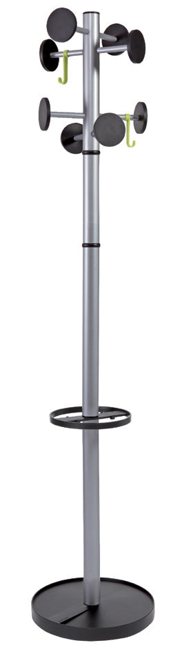 ALBA Garderobenständer , STAN3, , 8 Haken, metallgrau
