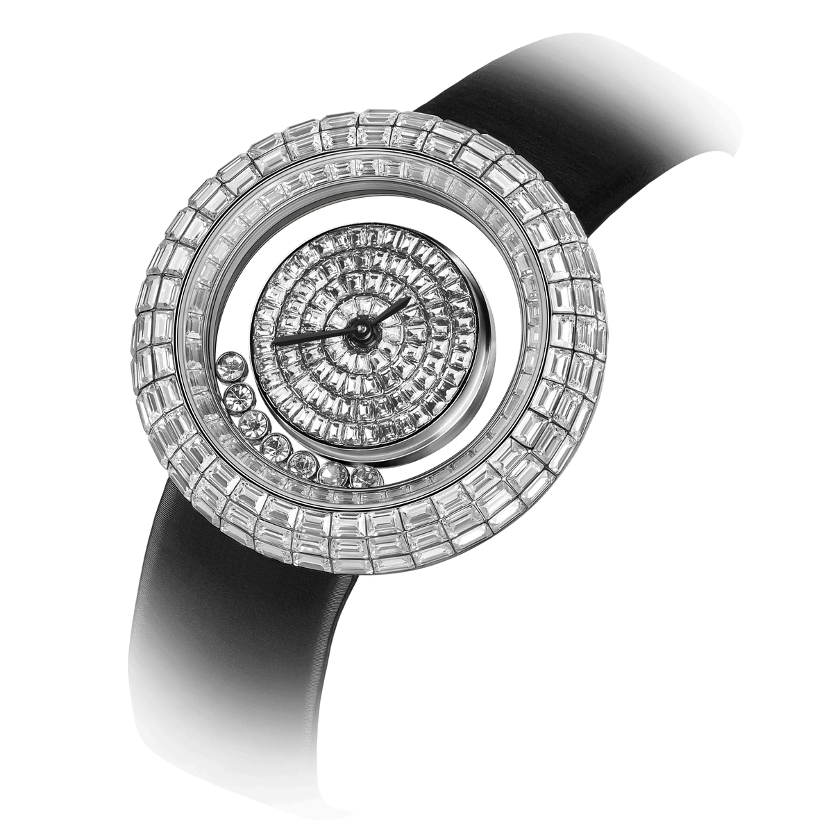 TSAR BOMBA Nucleus Femme 01 Zirkonia moda Quarz Damenuhr-Weiß Zirkonia Lünette und Zifferblatt-Schwarz Armband