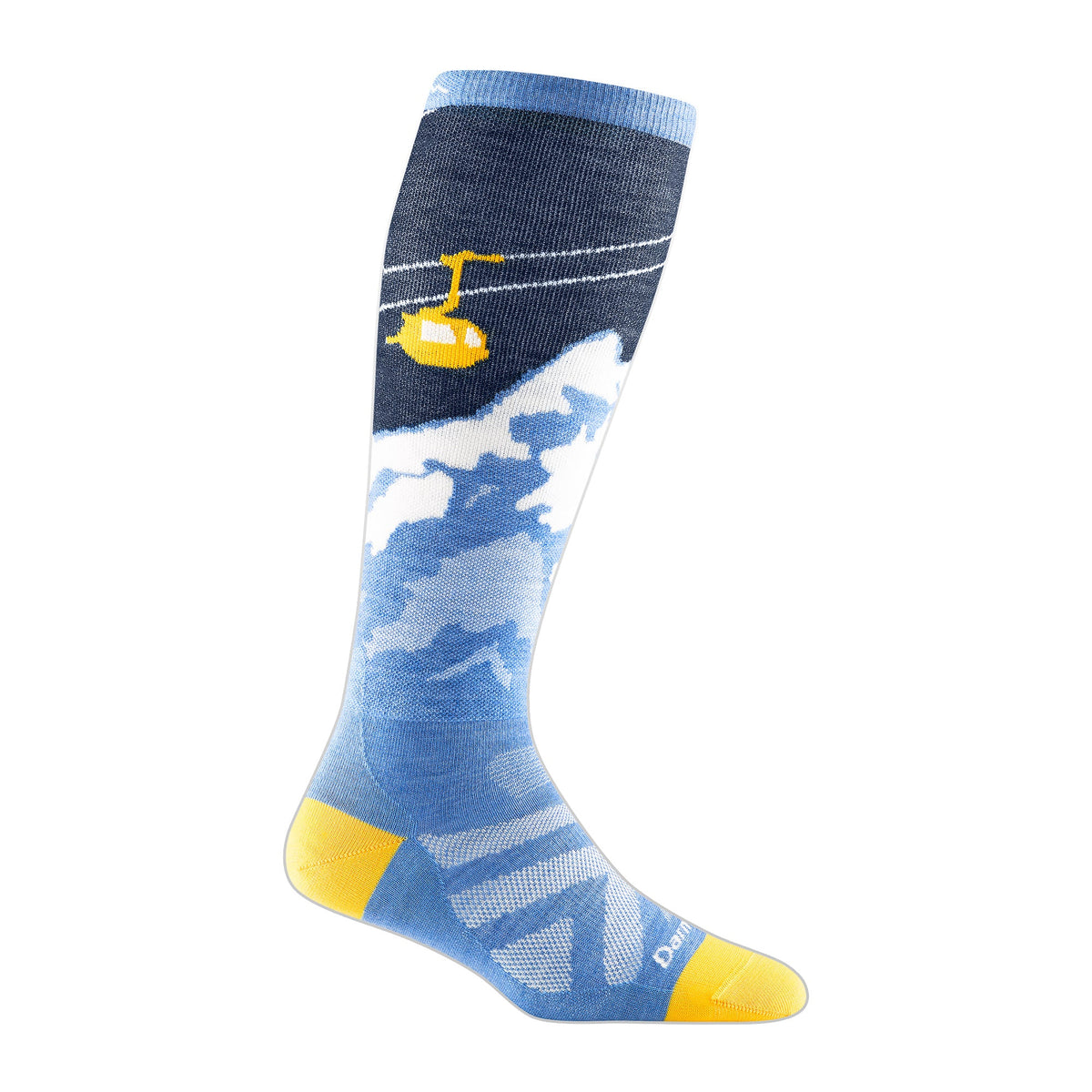 Darn Tough Ladies Over-the-Calf Patterned Lightweight Ski Snowboard Merino Wool Socks M / Midnight – Lifetime Guarantee