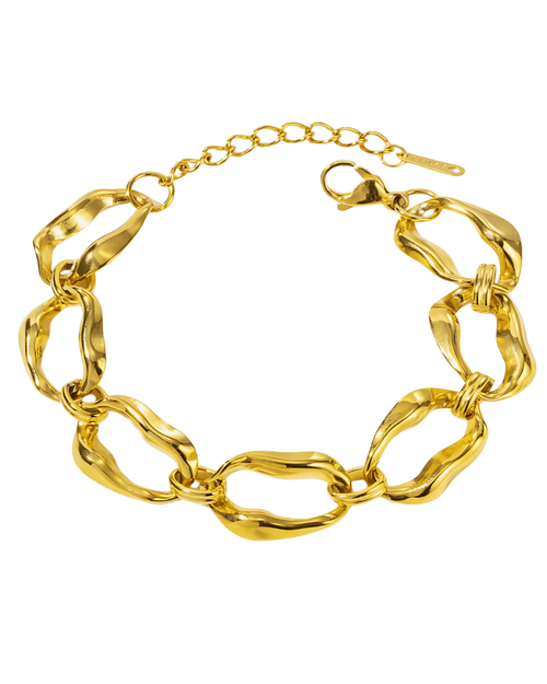 18K Gold Link Chain Bracelet