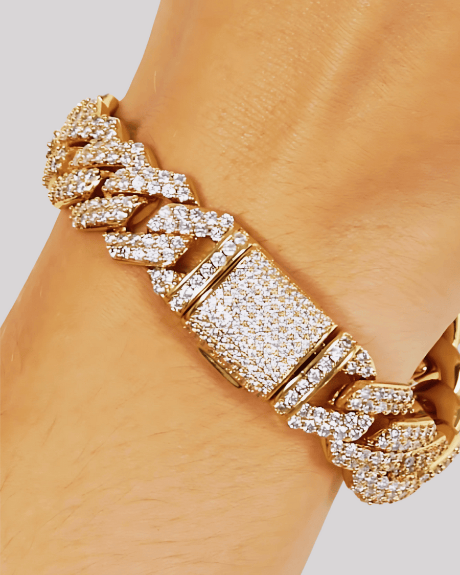 18K Diamond Gold Chain Bracelet - MASON CHUNKY CHAIN™ - On My Mind