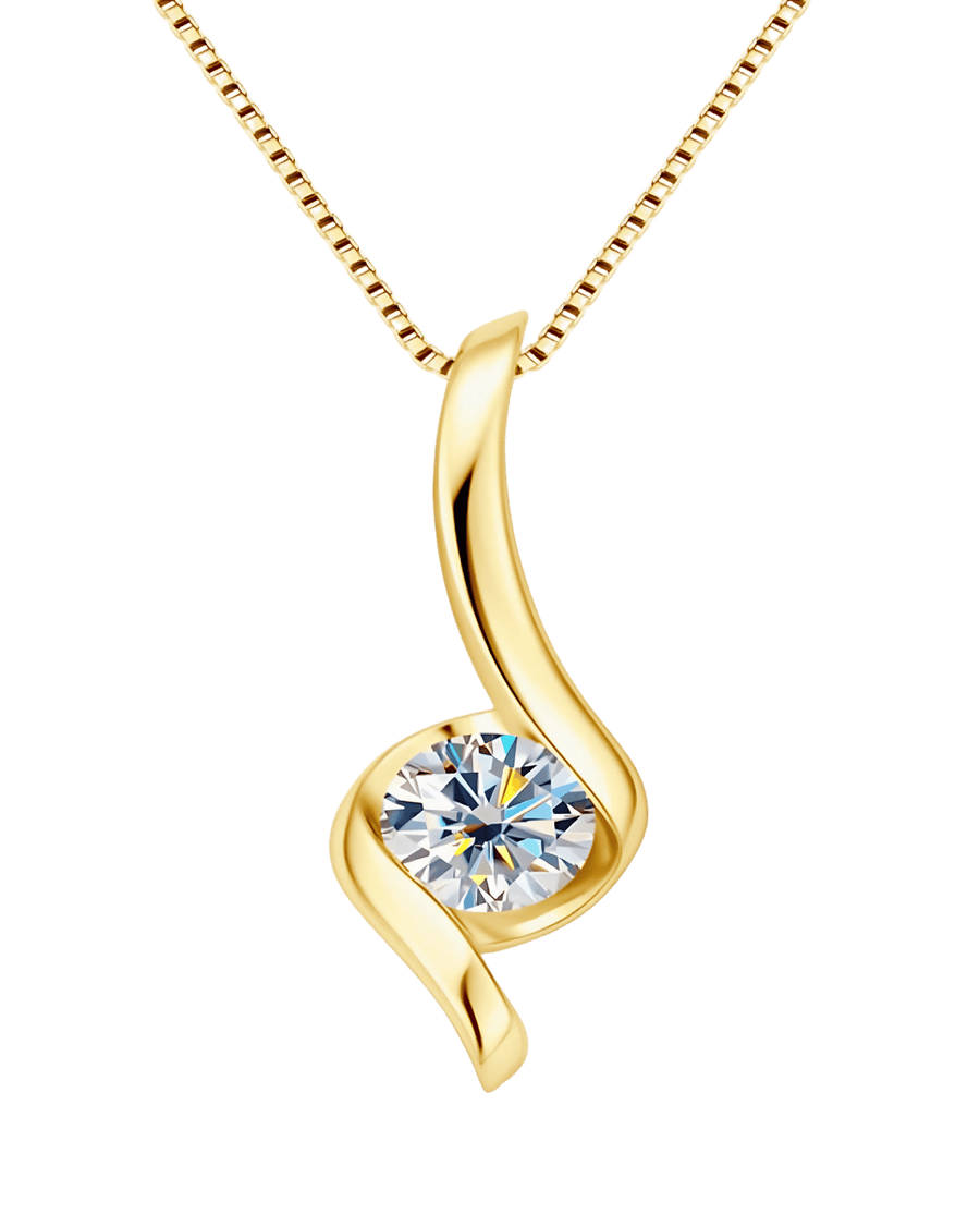 1 Carat Diamond Gold Pendant Necklace