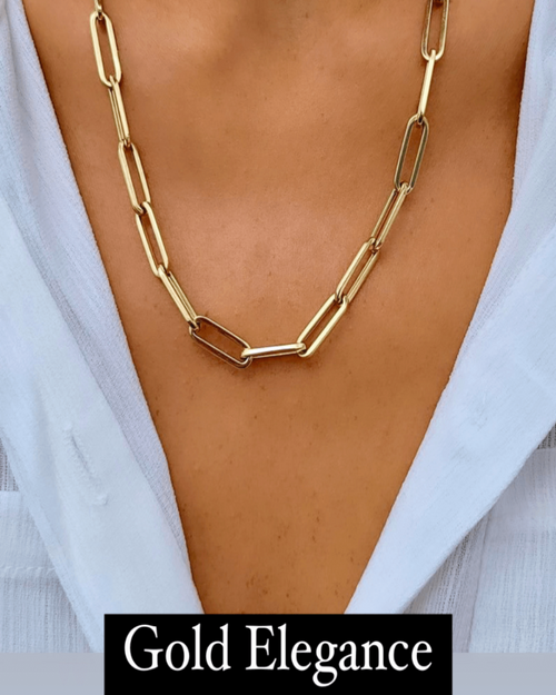 18K Gold Link Chain Necklace