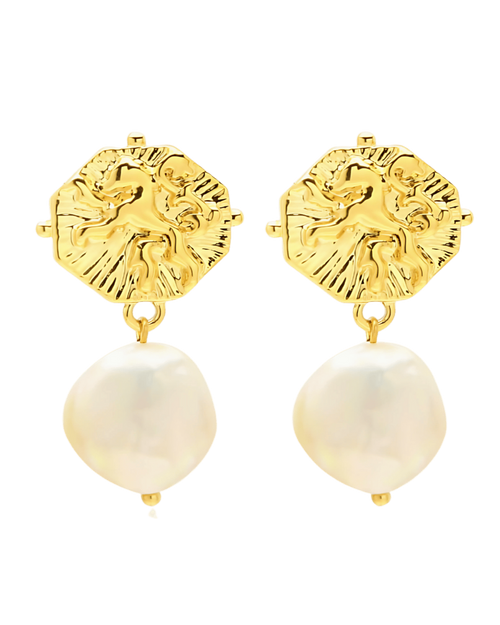 18K Pearl Drop Earrings